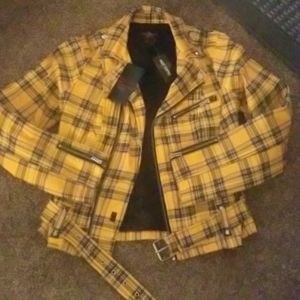 Royal bones new with tags yellow plaid jacket